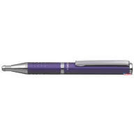   Golyóstoll, 0,24 mm, teleszkópos, metállila tolltest, ZEBRA "SL-F1", kék