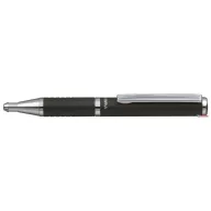   Golyóstoll, 0,24 mm, teleszkópos, metálfekete tolltest, ZEBRA "SL-F1", kék