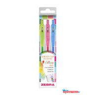   Zseléstoll készlet, 0,33 mm, nyomógombos, ZEBRA "Sarasa Clip Lollipop", 3 különböző szín