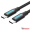 Vention USB-C 2.0/M , 1m, (fekete, PVC),  kábel