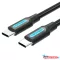 Vention USB-C 2.0/M, 1,5m, (fekete,PVC), kábel
