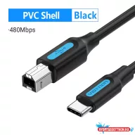 VENTION KÁBEL USB 2.0 C - B, 2A  2M Fekete