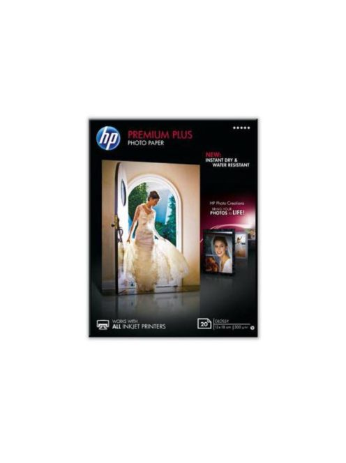 HP 13x18 Premium Plus Fényes Fotópapír 20lap 300g (Eredeti)