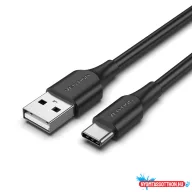 Vention USB-A 2.0/M -> USB-C/M, 1,5m, (3A,fehér), kábel
