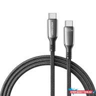 Vention USB-C/M -> USB-C/M, 1,2m, (5A,fekete), kábel