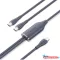 VENTION USB 2.0 Type-C M to 2 Type-C M 5A kábel  1.5M Black Silicone Type