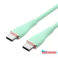   VENTION USB 2.0 Type-C M to 2 Type-C M 5A kábel  1.5M Green Silicone Type