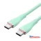 VENTION USB 2.0 Type-C M to 2 Type-C M 5A kábel  1.5M Green Silicone Type