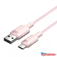 Vention USB-A 2.0/M -> USB-C/M, 1m,(pink,3A), kábel