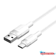 Vention USB-A 2.0/M -> USB-C/M, 2m,(fehér,3A), kábel