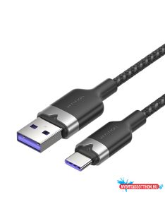 Vention USB-A 2.0/M -> USB-C/M, 1m,(fekete,6A), kábel