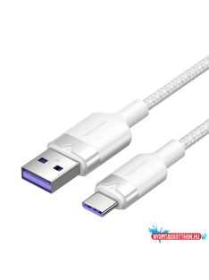 Vention USB-A 2.0/M -> USB-C/M, 1m,(fehér,6A), kábel