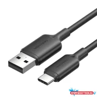 Vention USB-A 2.0/M -> USB-C/M, 1m,(fekete), kábel