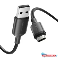 Vention USB-A 2.0/M -> USB-C/M, 2m,(fekete), kábel