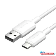 Vention USB-A 2.0/M -> USB-C/M, 1m,(fehér), kábel