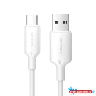 Vention USB-A 2.0/M -> USB-C/M, 2m,(fehér), kábel
