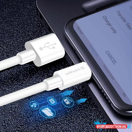 Colorway USB-C kábel (gyors töltés) 5,0А 1 méter fehér (CW-CBUC019-WH)