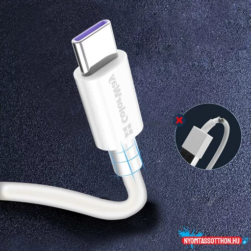 Colorway USB-C kábel (gyors töltés) 5,0А 1 méter fehér (CW-CBUC019-WH)