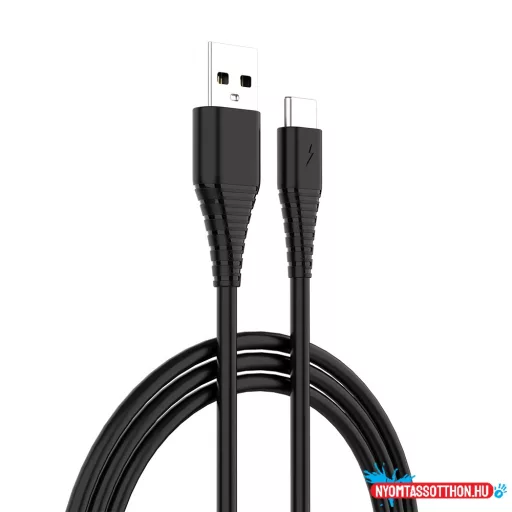 Colorway USB-C kábel (PVC) 2,4А 1m fekete (CW-CBUC026-BK)