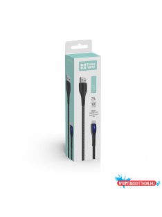   Colorway USB kábel-C (PVC + led) 2,4А 1 méter fekete (CW-CBUC034-BK)