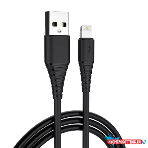 Colorway USB kábel Apple Lightning (PVC) 2,4А 1m fekete (CW-CBUL024-BK)