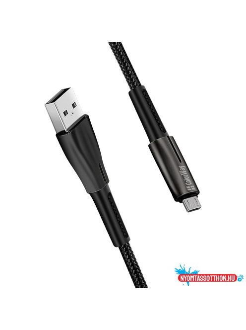 Colorway USB kábel - MicroUSB (cink ötvözet + led)