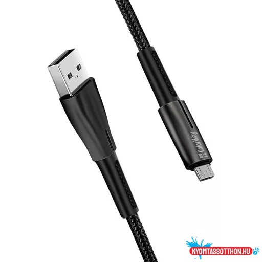Colorway USB kábel - MicroUSB (cink ötvözet + led)