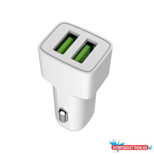 Autós töltő ColorWay 2USB AUTO ID 2.4A (12W) fehér (CW-CHA009-WT)