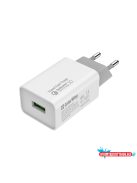 ColorWay AC töltő 1USB Huawei Super Charge/Quick Charge 3.0, 4A (20W) fehér (CW-CHS014Q-WT)