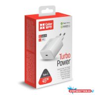   ColorWay AC töltő tápellátó port PPS USB Type-C (45W) fehér (CW-CHS034PD-WT)