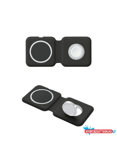 Vezeték nélküli töltő СolorWay MagSafe Duo Charger 15W iPhone -hoz (fekete)