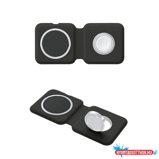 Vezeték nélküli töltő СolorWay MagSafe Duo Charger 15W iPhone -hoz (fekete)