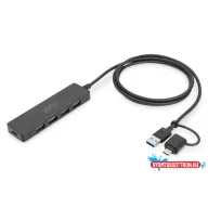 DIGITUS DA-70236 Superspeed 4 portos slim USB 3.0 HUB