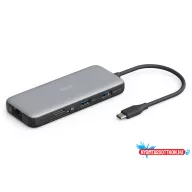   DIGITUS DA-70914 7 portos USB-C 1x HDMI 3x USB 3.2 Gen2 1x RJ45 LAN 1x SD 1x MicroSD 1x PD dokkolóállomás