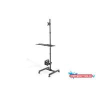   DIGITUS DA-90374 Univerzális állítható fekete mobil munkaállomás