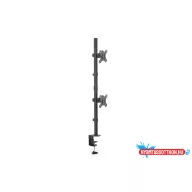   DIGITUS DA-90438 C-bilincses/gyűrűs univerzális VESA 75/100 2-es fekete függőleges monitor tartó állvány