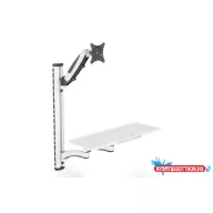   DIGITUS DA-90451 Univerzális falra szerelhető fehér/fekete munkaállomás