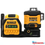 DEWALT Keresztlézer, 12/18 V XR, 3x360 vonal, zöld, 2Ah