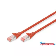 DIGITUS DK-1644-010/R Cat.6 S/FTP LSZH 1m piros patch kábel