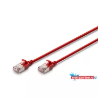   DIGITUS DK-1632-A-010S-R Cat.6A F/FTP LSZH 1m piros slim patch kábel