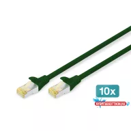   DIGITUS DK-1644-A-030-G-10 Cat.6A S/FTP LSZH 3m zöld patch kábel (10db/csomag)