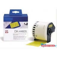   Utángyártott BROTHER DK44605 papírszalag 62mm x 30,48m sárga alapon fekete felirat IK