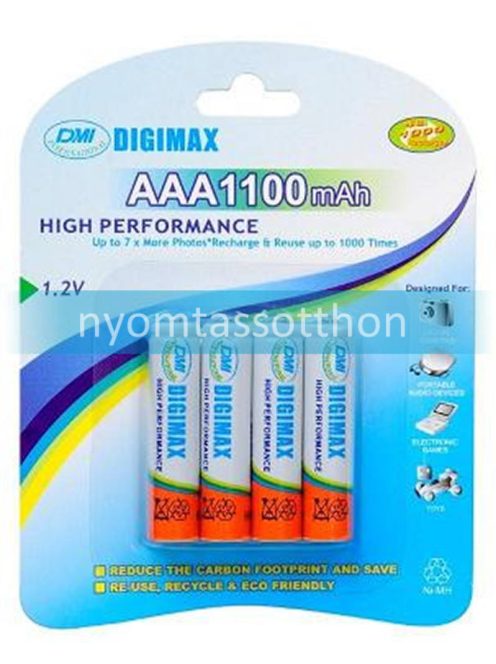 Digimax 1100 mAh AAA tölthető elem csomag