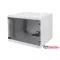 DIGITUS SOHO DN-19 07U-S-1 19" 7U 370x540x400mm lapraszerelt üvegajtós szürke fali rack szekrény
