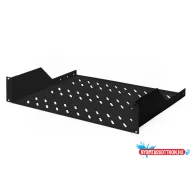   DIGITUS DN-19 TRAY-2-SW 19"" 2U 370mm mély fekete fix polc