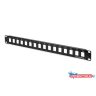   DIGITUS DN-91400 19" 1U 16port fekete moduláris üres patch panel