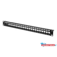   DIGITUS DN-91411 19" 1U 24port moduláris fekete üres patch panel