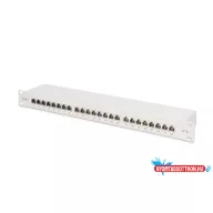   DIGITUS DN-91624S-EA 19" 1U 24port Cat.6A kompakt szürke árnyékolt patch panel