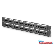   DIGITUS DN-91648U 19" 2U 48port Cat.6 kompakt fekete árnyékolatlan patch panel