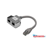   DIGITUS DN-93904 Cat.5e árnyékolt RJ45/RJ45 LAN-LAN lengő Y elosztó